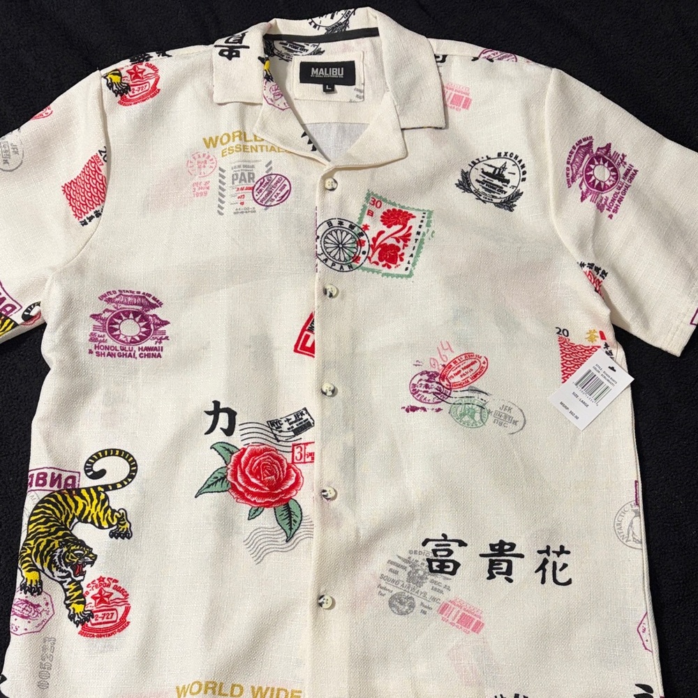 Malibu Multicolor Graphic Men's Shirt